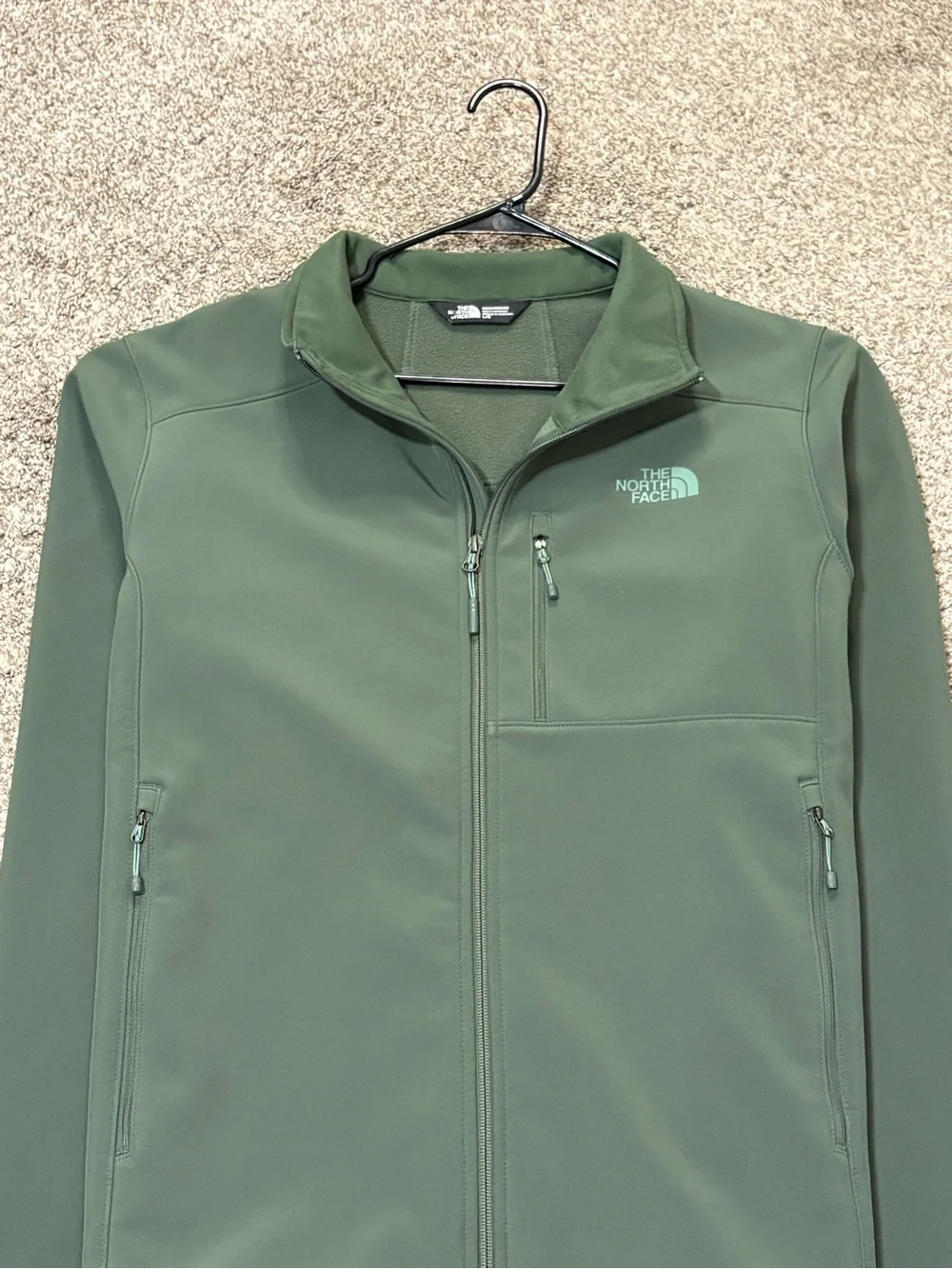 The North Face Men’s Apex Bionic Green Long Sleeve Collard Zip-Up Lined Jacket L